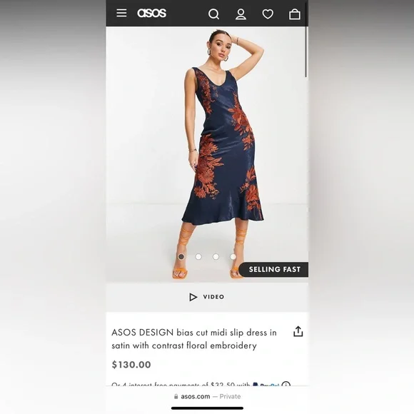 white christmas dresses ASOS DESIGN bias cut plunge satin midi dress with racer back main image 0
